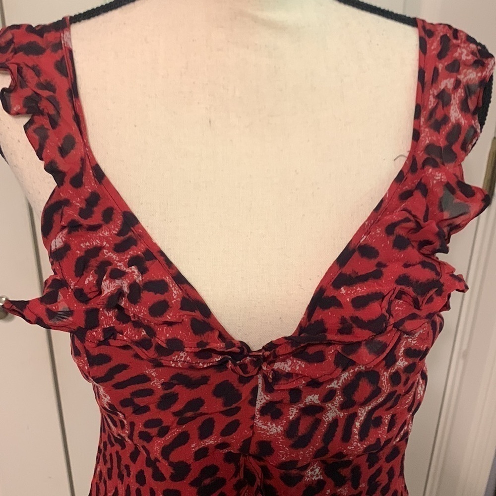 Bardot Leopard Frill Dress - Picture 3 of 11